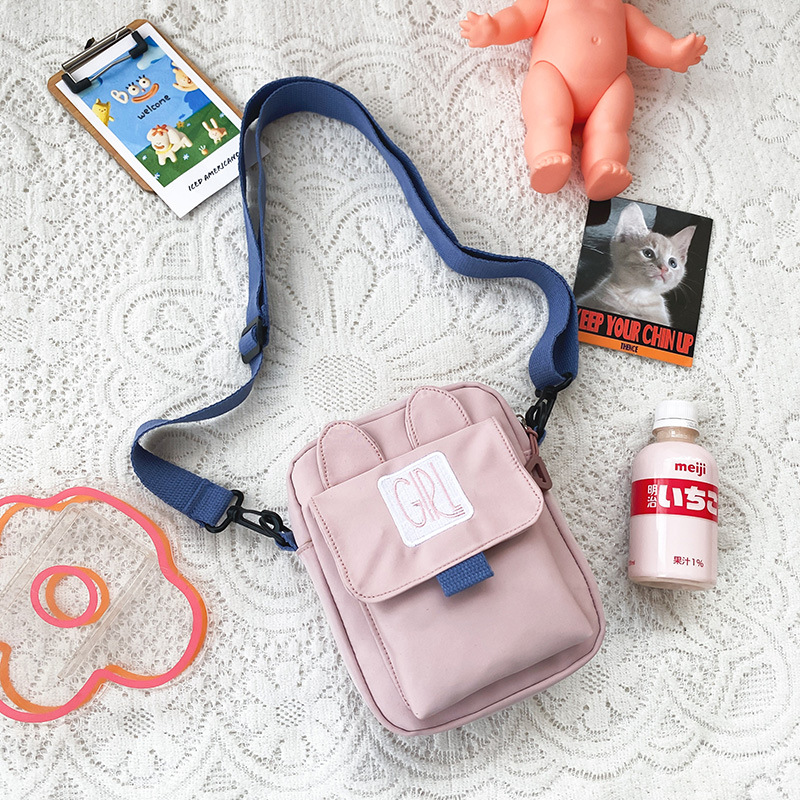 2022 Spring and Summer New Korean College Preppy Style Funny Personality Cute Rabbit Ears Girl Students' Crossbody Bag