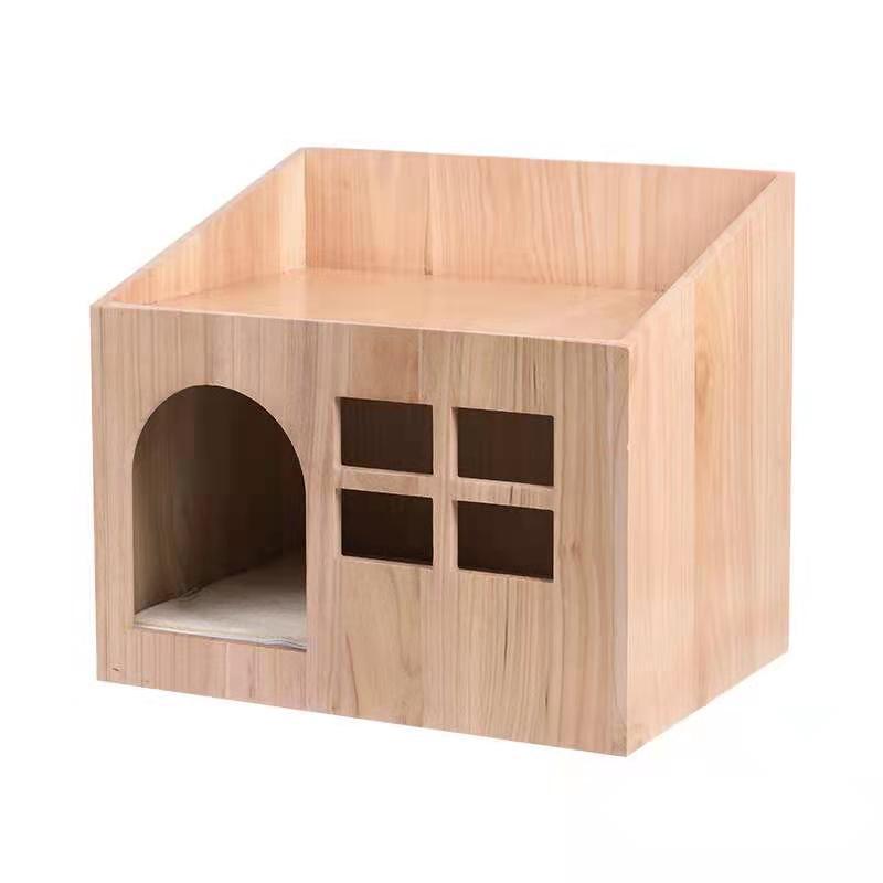 A Variety of Wooden Cat Nest Closed Pet Bed Wooden Cat House Rutin Chicken Poodle Nest Hamster Cage