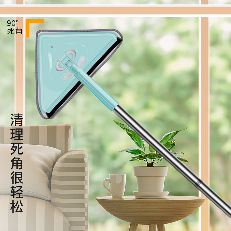 擦玻璃神器大号三角擦天花板顶棚床底死角清洁工具家用扫除尘拖把