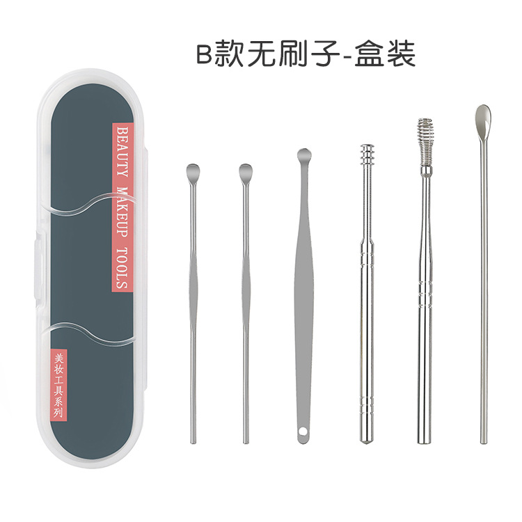Ear Pick 6-Piece Set Ear Pick Ear Pick Ear Pick Tool Portable Spiral Spring Ear Cleaning Ear Pick Set