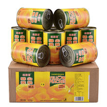 新鲜黄桃罐头整箱12罐装*425g砀山特产水果罐头4罐烘焙批发包邮
