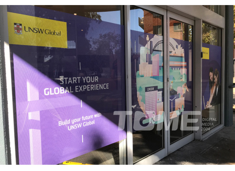 单透单孔透单透贴 公交车玻璃半透广告单透膜喷绘写真