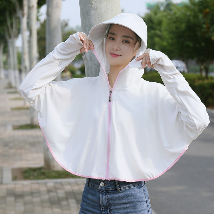 2021新款冰丝大帽檐防晒衣防紫外线防晒衫夏季薄款骑行防晒服批发