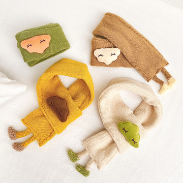 宝宝围巾秋冬季可爱冬天保暖小孩儿童韩版男童女童婴幼儿交叉围脖