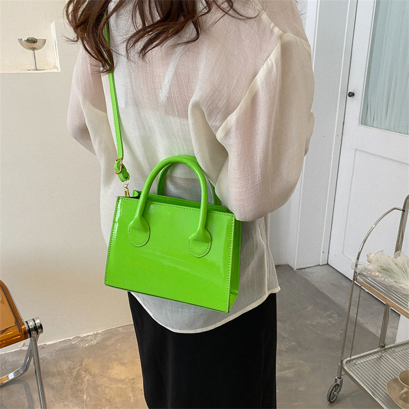 Fashion Korean Style Small Square Bag Handbags Women's New Trendy Women's Bags Solid Color Single-Shoulder Bag Messenger Bag 2022