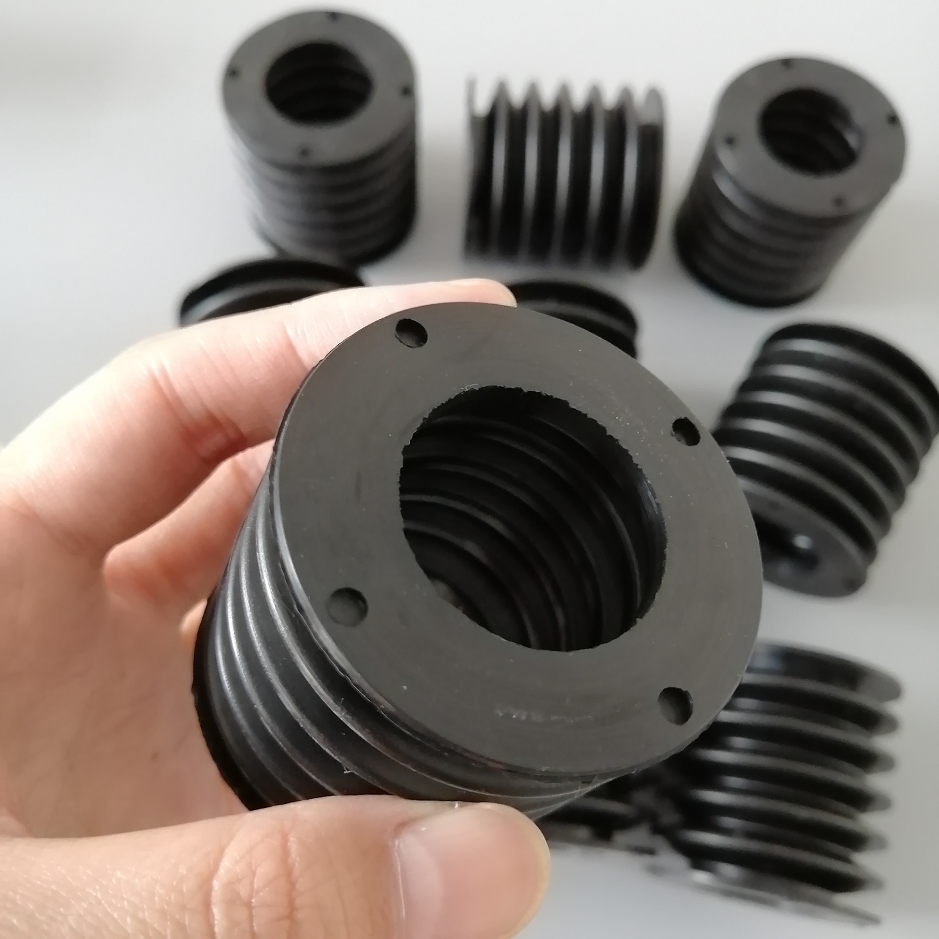 夹布橡胶套 机械橡胶缓冲垫 夹布橡胶伸缩弹簧 橡胶异形件定做