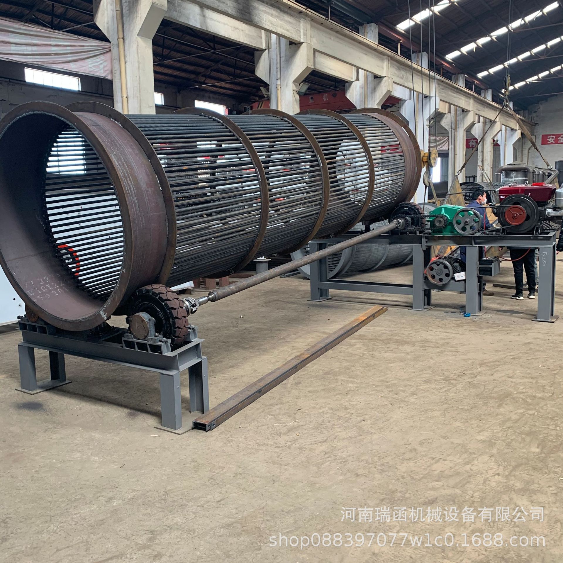 无轴滚筒筛石机 土石分离设备可定制重型滚筒筛 操作简单实用
