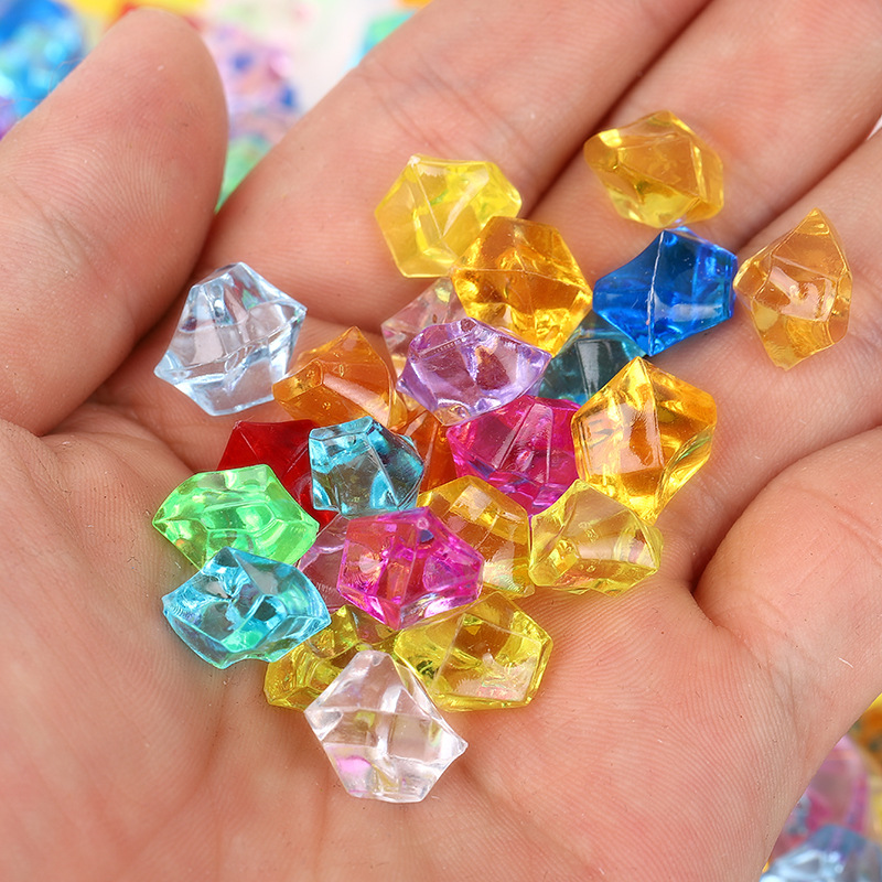 11*14mm透明宝石冰块冰粒亚克力石头游戏用宝石游戏用塑料彩石