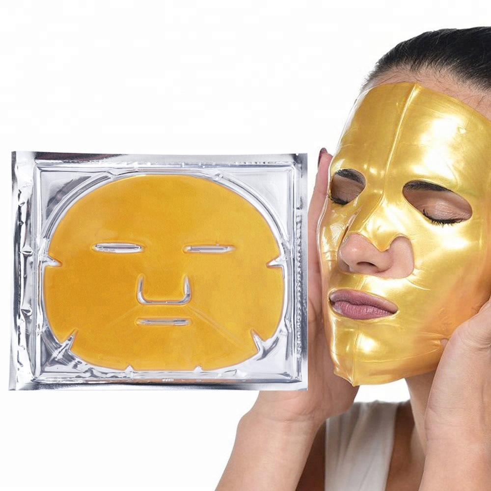 护肤品胶原蛋白面膜水凝胶24k黄金补水面膜无logo 批发跨境外贸