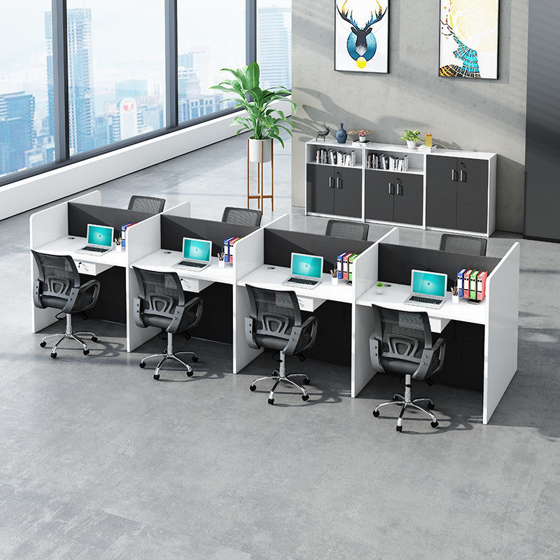 君豪厂家职员办公桌电脑卡位销售工位员工屏风小卡座驾考试自习桌