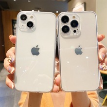 透明直边软壳适用iphone13promax苹果12手机壳11男女全包xr硅胶14