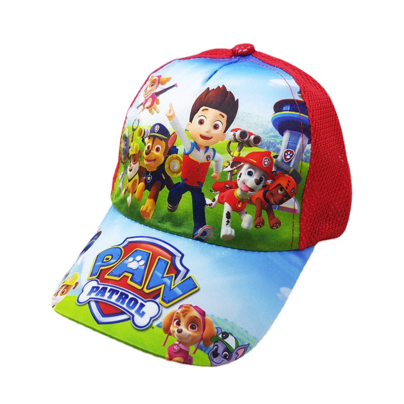 Cross-Border Paw Patrol Children's Baseball Cap Baby Cartoon Printing Mesh Cap Summer Peaked Cap Kids Breathable Sun Hat