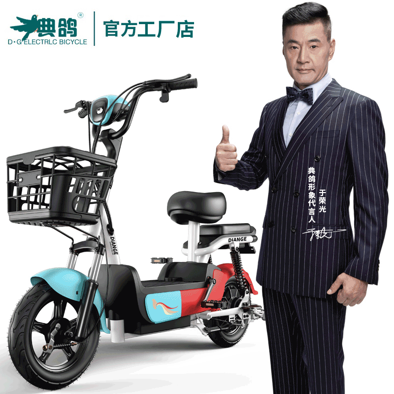 典鸽电动车新国标电池可拆卸充电48v电动自行车男女式成人学生轻