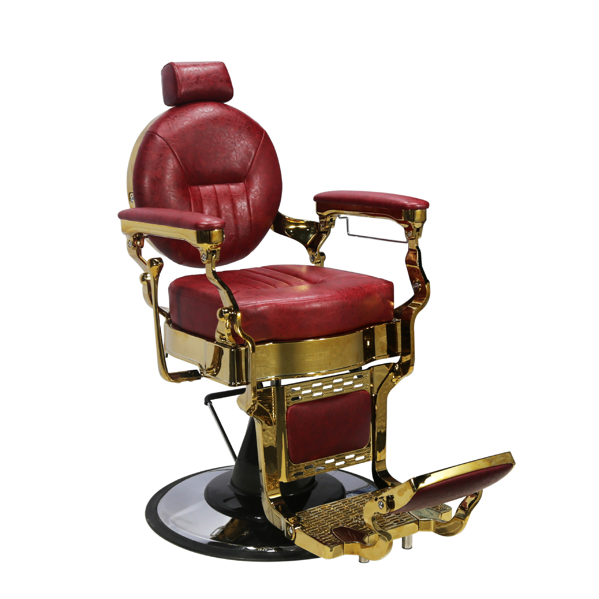 复古美发椅油头大椅男士理发馆椅子理发店专用椅可放倒刮胡剪发椅