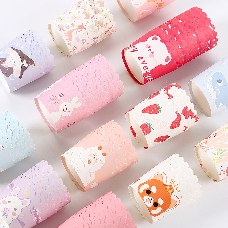 Medium Cake Paper Cups Cartoon Multiple Options Cute Muffin Cup High Temperature Paper Cups Baking Supplies Cake Cup