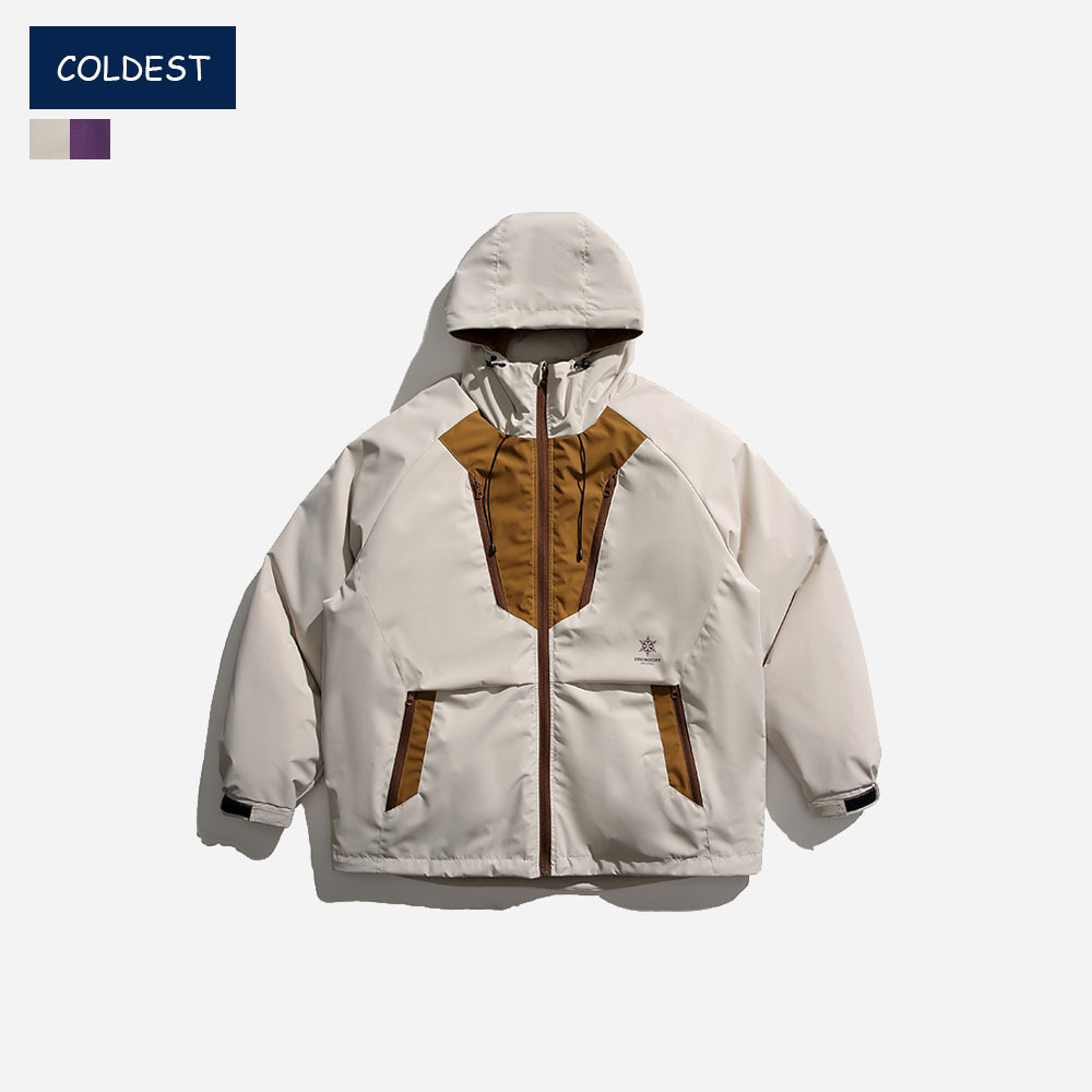 coldest男装|冬季新款两件套上衣拉链连帽外套保暖宽松羽绒服男女