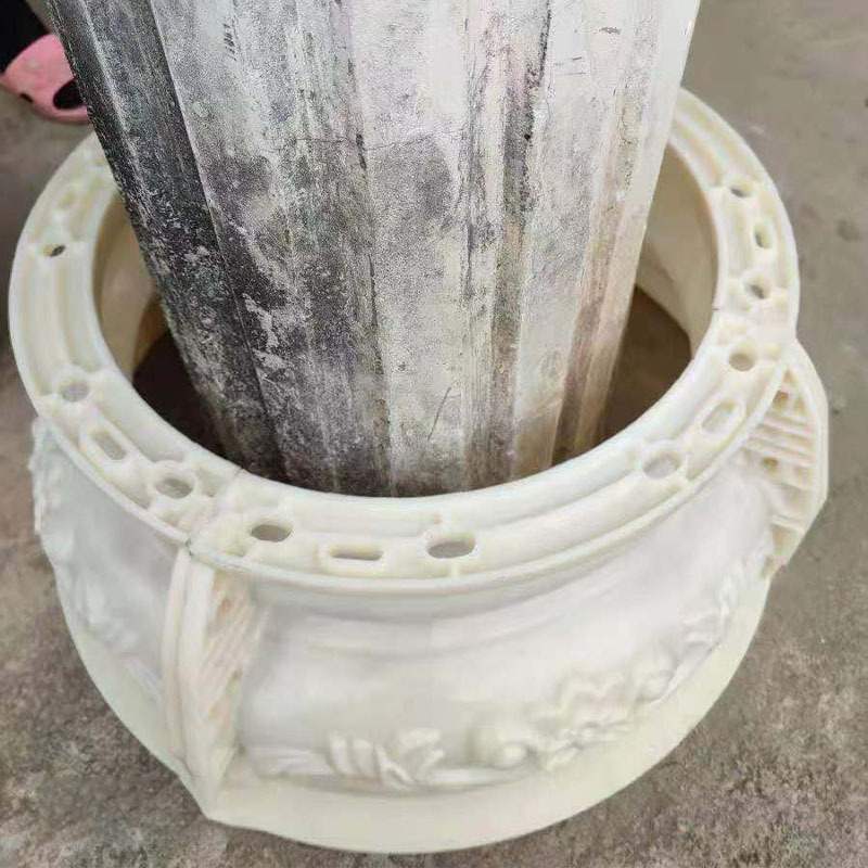 罗马柱圆柱脚模具圆形光面塑料模型柱头建筑模板装饰造型水泥制品