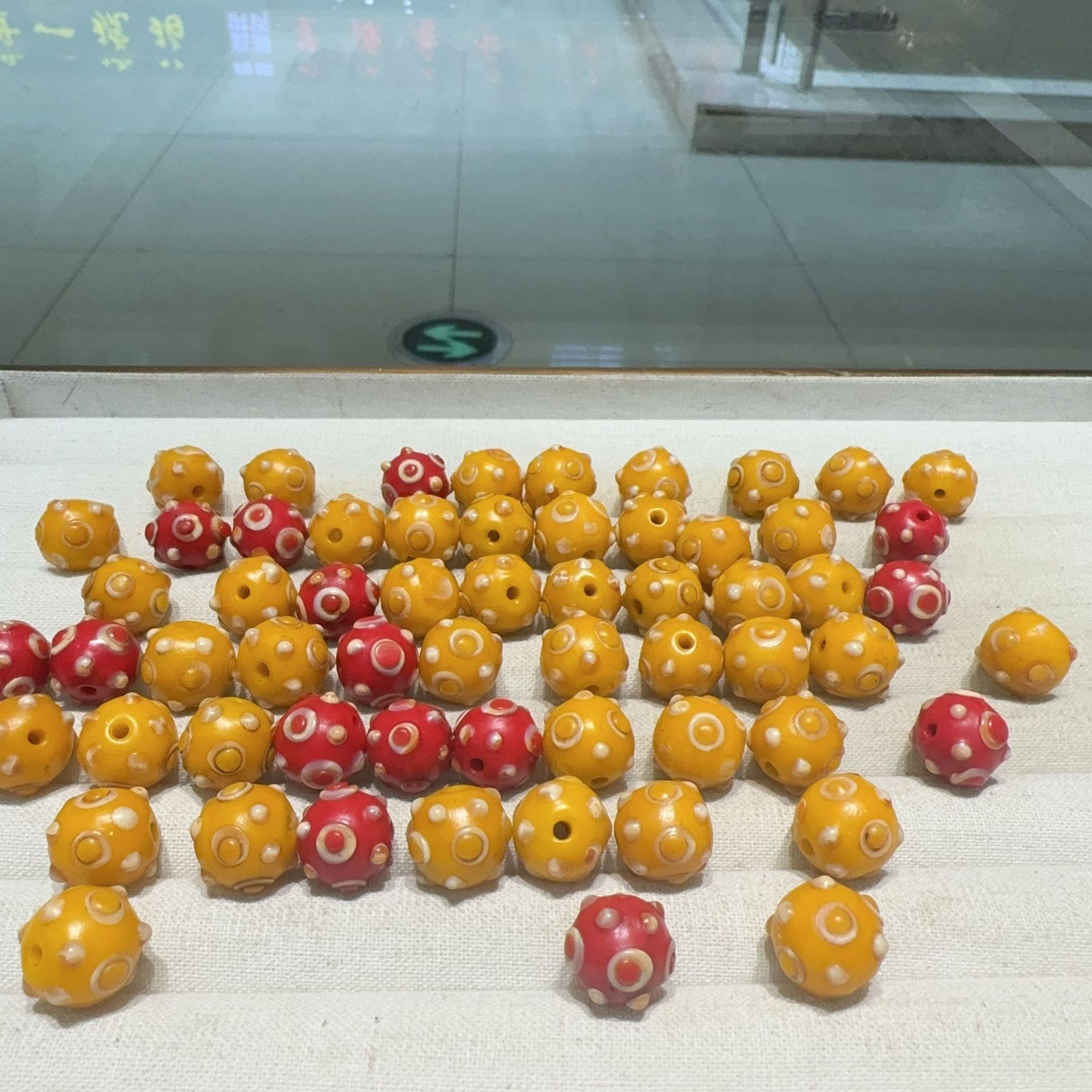 尼泊尔老琉璃星球珠文玩配件手工diy手串手链时尚饰品配饰-阿里巴巴