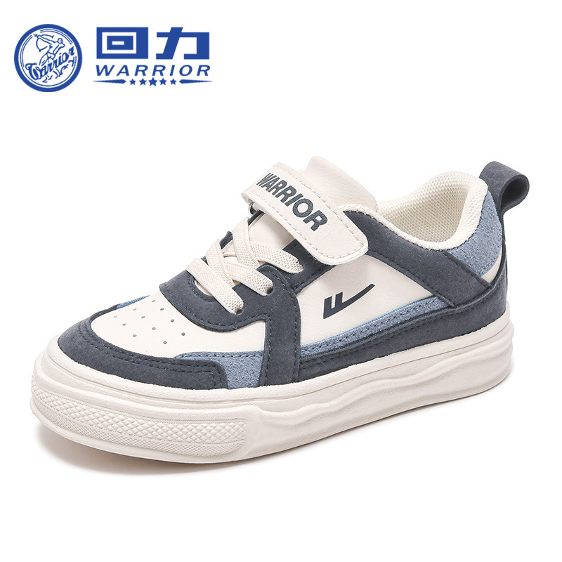Warrior Children's Shoes Children's Casual Sneakers 2022 Autumn New Trendy Boys' White Shoes Girls' Medium and Large Children's Board Shoes