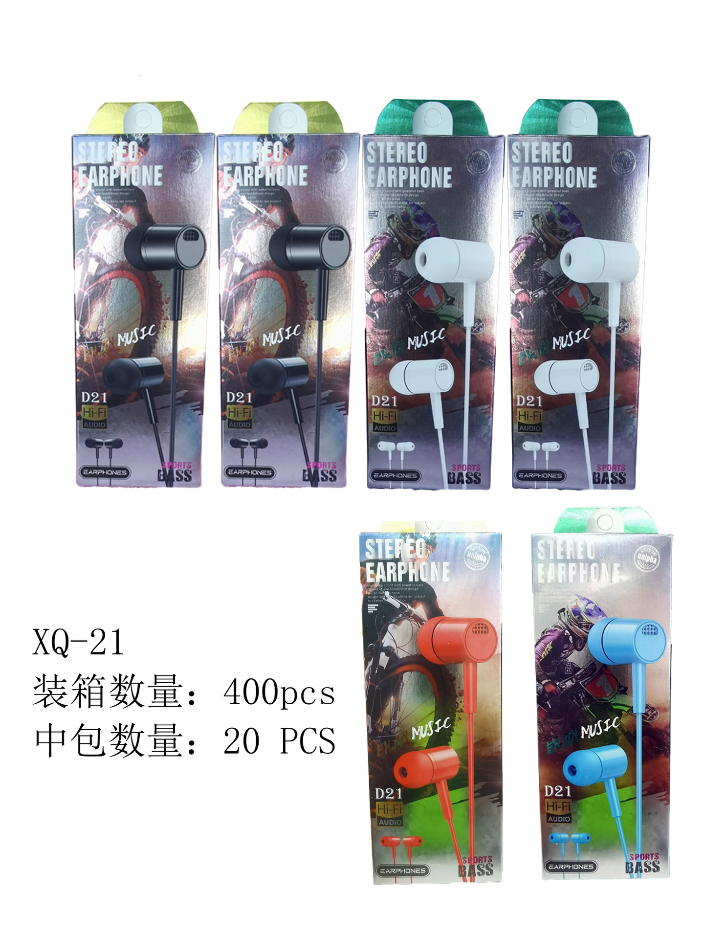 Long Term Supply in-Ear for Phone Earphone Wired English Version Macaron Earphone