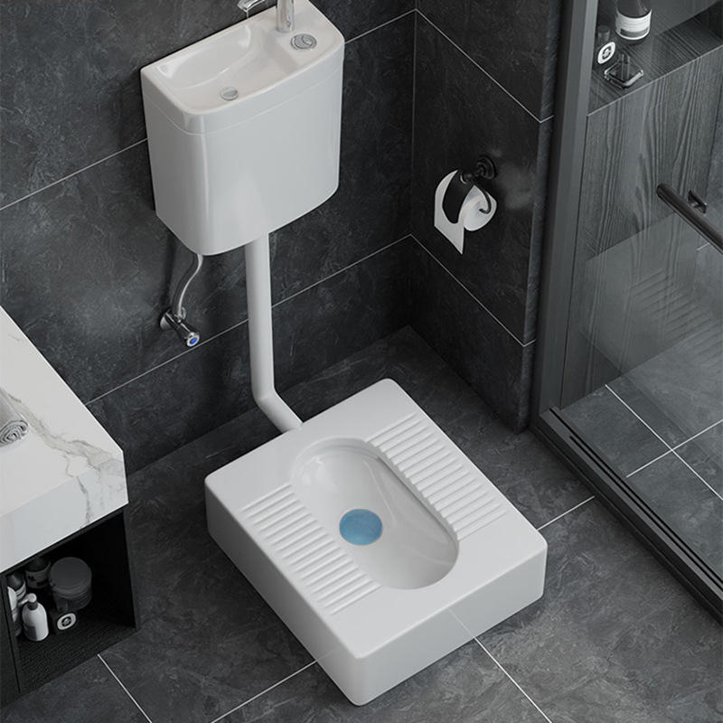 陶瓷台式蹲便器马桶换蹲坑 不挖坑放地面分体带s弯不带弯家用公用