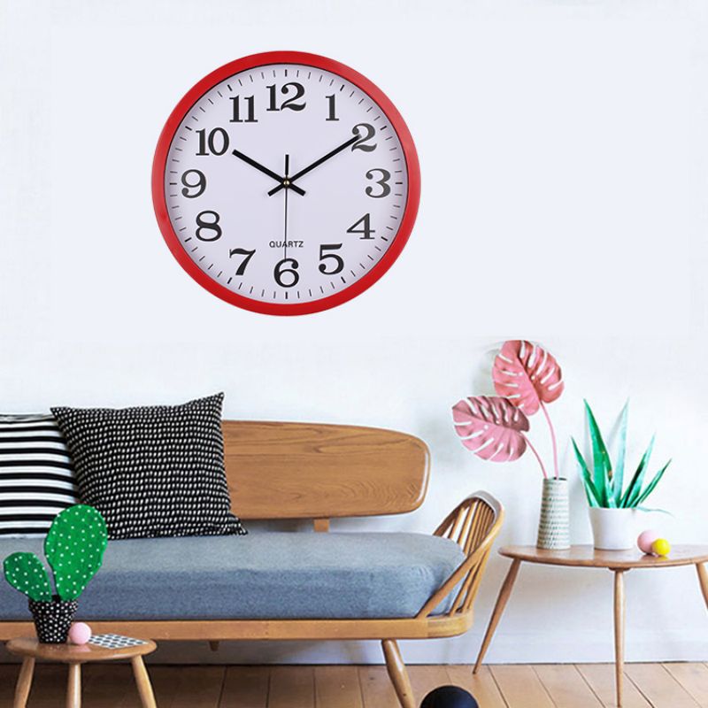 8-12 Inch Living Room Wall Clock Simple Clock Home Hanging Wall Mute Electronic Pocket Watch Quartz Wall Clock