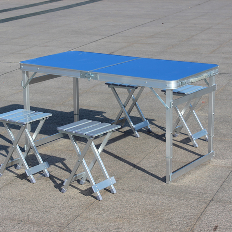 户外折叠桌椅铝合金便携式户外露营小桌子手提可升降摆地摊折叠桌