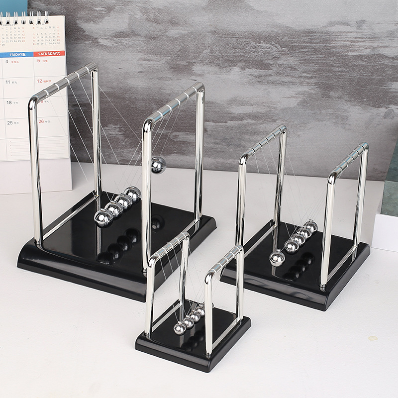 创意弹力摇摆方形牛顿摆办公桌面装饰家居客厅摆件学生工艺礼品