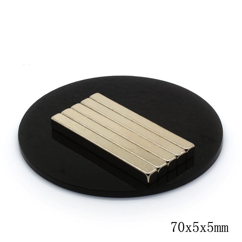70x5x5mm长方形磁铁 防锈长磁铁条 吸铁石 稀土强磁钕铁硼 磁力棒