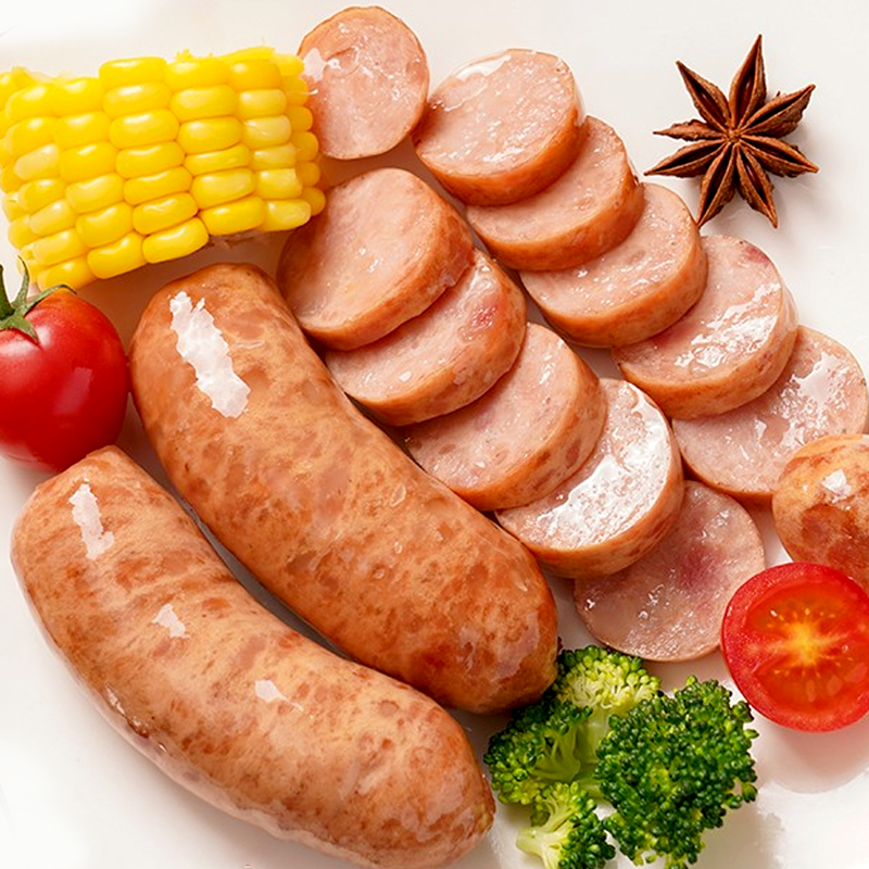 新疆包邮火山石烤肠台湾热狗香肠烧烤纯地道肠黑胡椒猪肉肠火腿肠