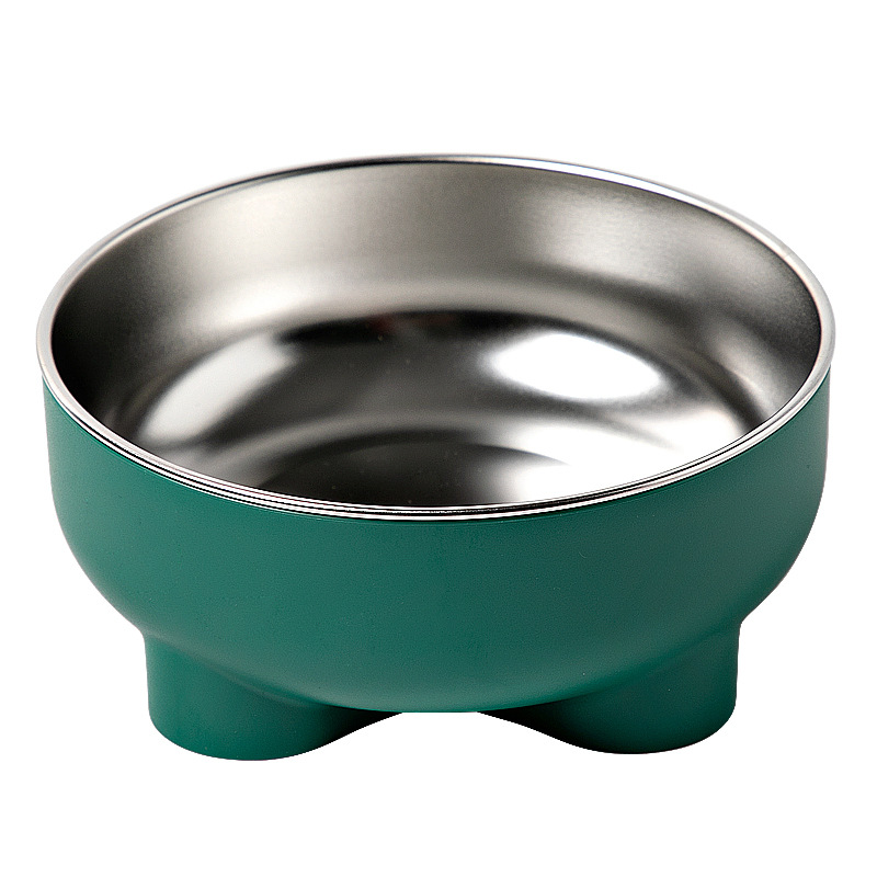 One Piece Dropshipping Cat Bowl Wholesale Large Capacity Pet Bowl Food Basin Dog Basin Water Bowl Anti-Black Chin Stainless Steel Dog Bowl