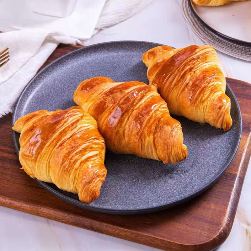 丹麦牛角包羊角可颂汉堡包面包胚夹心三明治早餐半成品广东食品