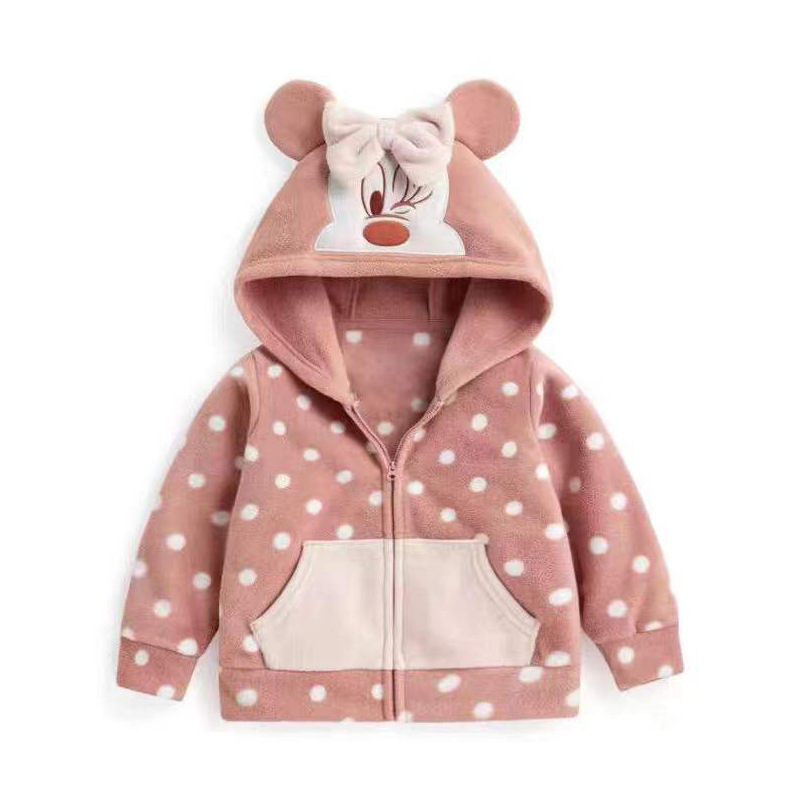 Autumn and Winter in Stock Cotton Polar Fleece Korean Style Thickened Warm Plush Coat for Boys and Girls Hooded Wholesale Children's Top