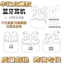 适用苹果安卓真无线蓝牙耳机华强北Pro2二三四五六代降噪游戏耳机