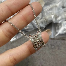 24新款bvlgari/宝格丽慈善款项链小红人黑陶瓷男女情侣款锁骨链