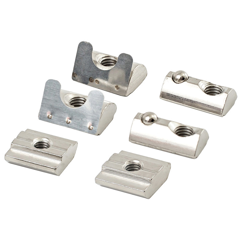 铝型材t型螺母滑块弹性钢珠单点弹片欧标国标20/30/40/45m4m5m6m8