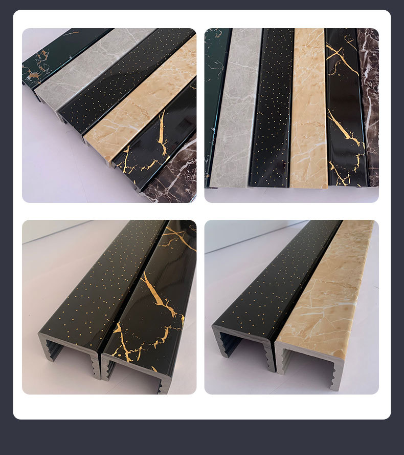 pvc石基人造石塑钢浴室淋浴房挡水条 时尚灰卫生间厨房挡水条