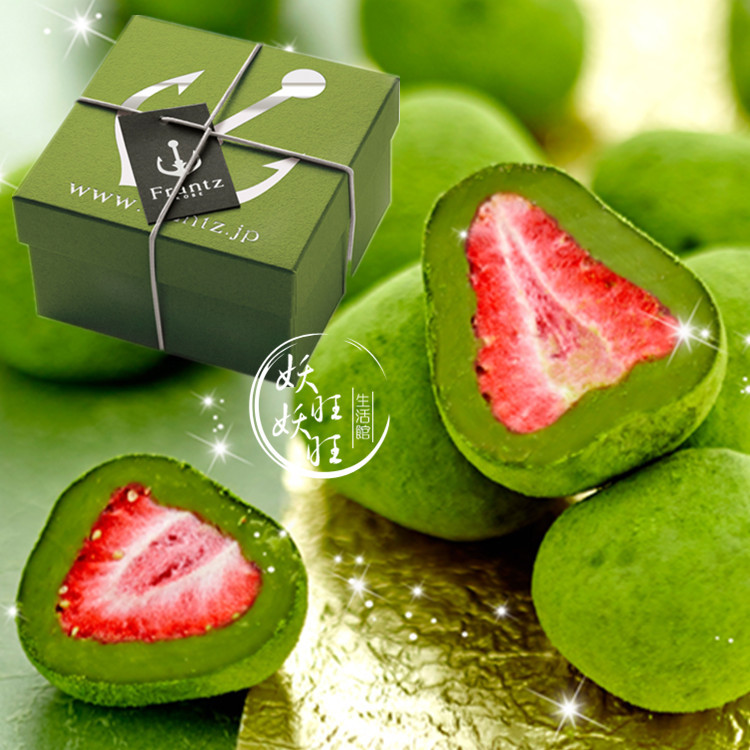 日本神户frantz天空莓野草莓夹心抹茶松露巧克力