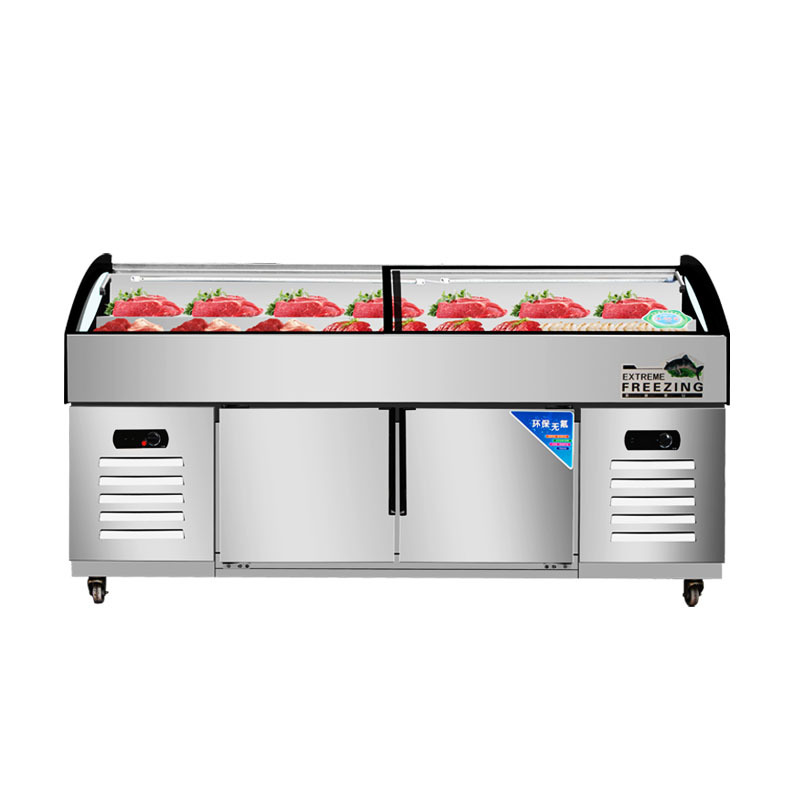 阶梯冰台展示柜商用海鲜明档水果捞冰柜冷藏冷冻串串柜烧烤点菜柜