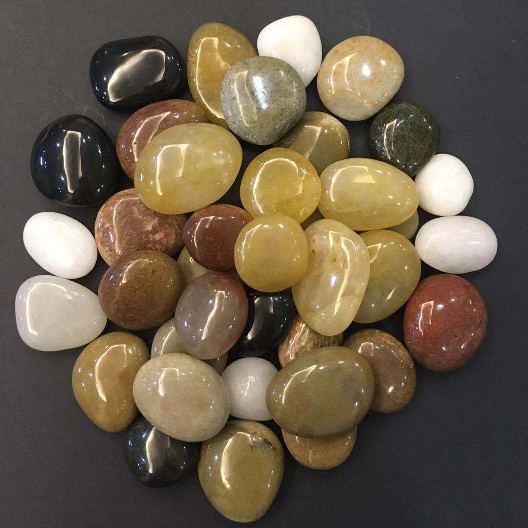 天然鹅卵石雨花石装饰石五彩石鱼缸花盆花卉多肉园艺公园铺路盆栽