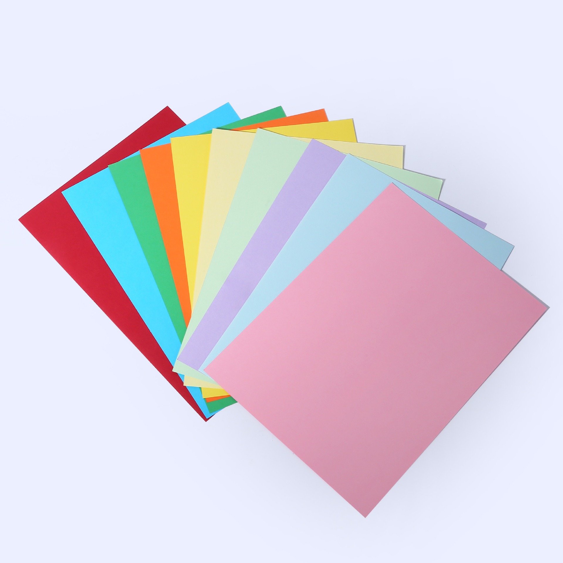 现货彩纸彩色儿童卡纸手工绘画创意diy折纸糖果色硬厚长方形卡纸