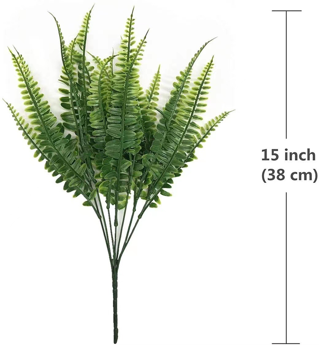 Artificial Persian Leaf Fern Plant Fake Flower Grass Green Leaves Soft Outfit Flower Arrangement Accessories Moss Background Wall Decoration