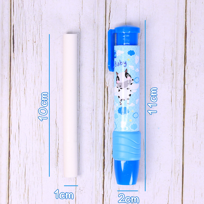 38克一支韩版创意文具按动手压式橡皮擦卡通动物学生按动绘图橡皮厂家