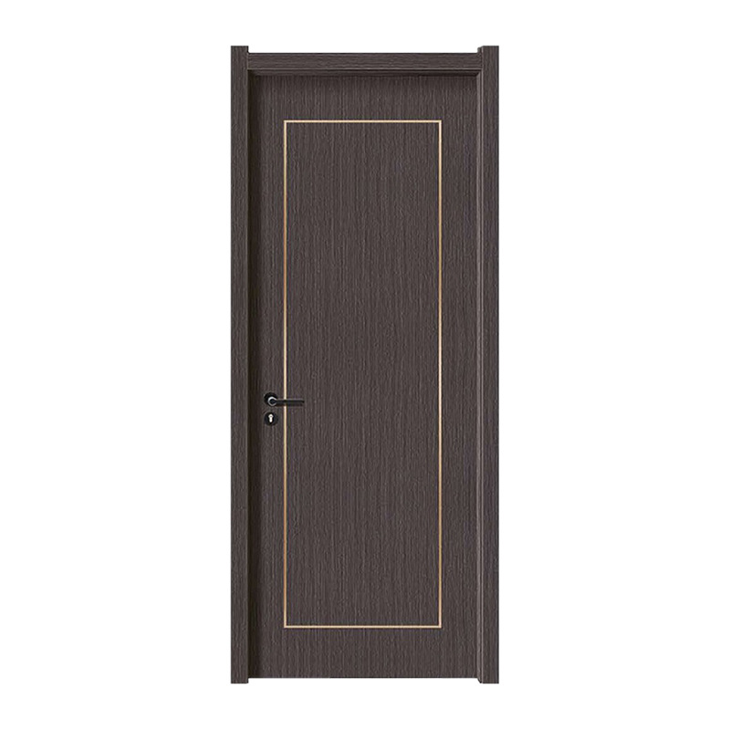 科技木复合门实木门卧室套色房间门家用平板烤漆门镶金属条书房门