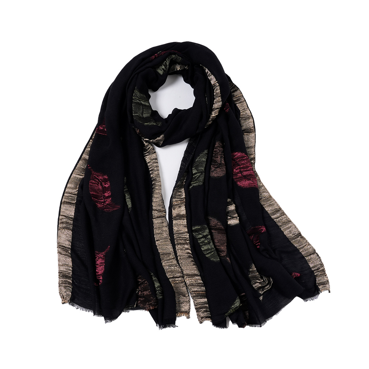 2023 Cross-Border Hot Selling New High-Grade Fashion Cut Flower Scarf Elegant Graceful Women's Shawl for Daily Outing