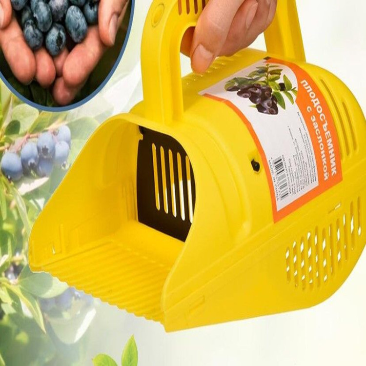 跨境新款采摘神器果园水果采摘器园林工具蓝莓采摘工具果篮厂