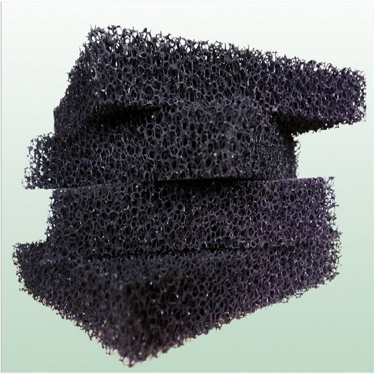 厂家定制 水族鱼缸聚氨酯过滤棉 15-80ppi 蜂窝状活性碳净化海绵