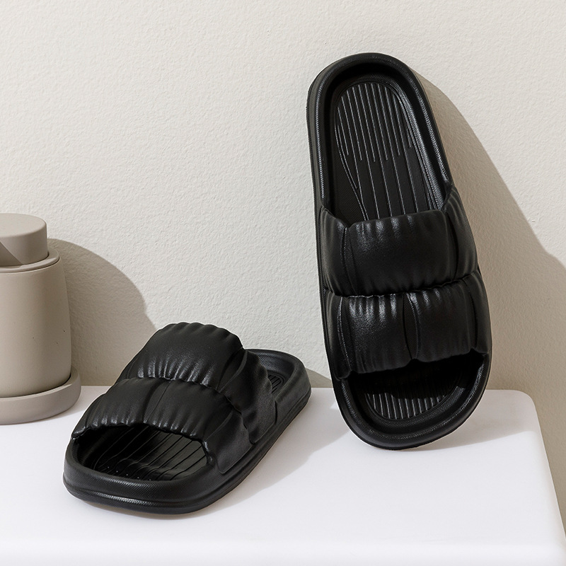 Home Slippers Poop Feeling Eva Slippers Wholesale Non-Slip Couple Bathroom Bath Home Sandals Men and Women outside