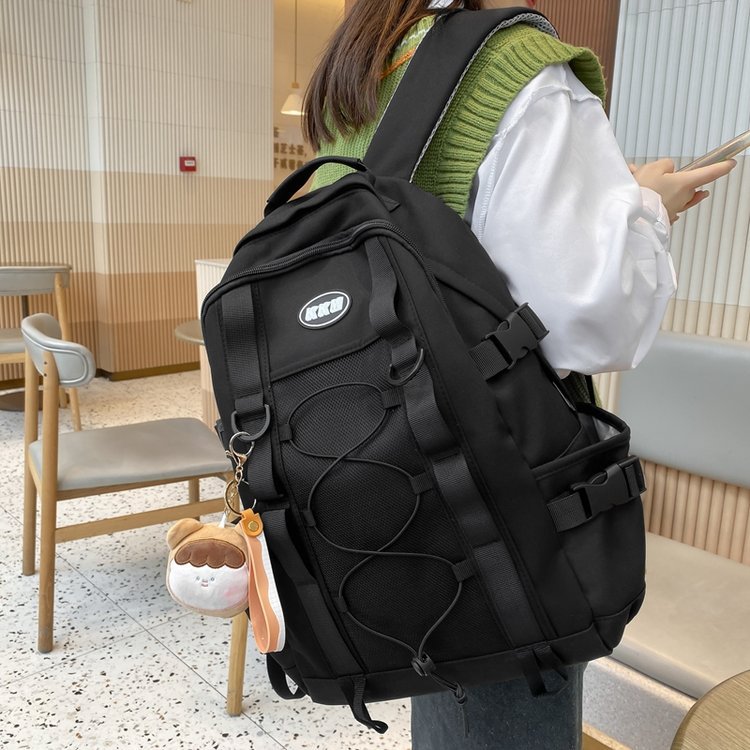 Wholesale New Trendy Cool Fashion Color Contrast Backpack Middle School Student Schoolbag Trendy Casual Backpack