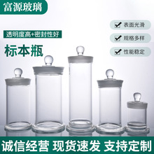 厂家供应高硼硅标本瓶样品瓶磨口密封加厚磨砂透明密封玻璃展示瓶